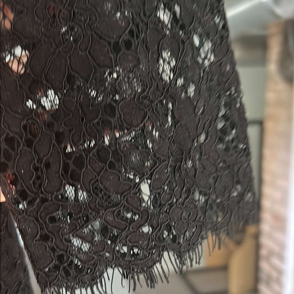 J. Crew Black Lace Long Sleeve Dress - Picture 6 of 7
